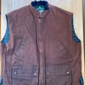 Jackeroos Oilskin Vest Vintage 90s 100% cotton oilskin, Men's Large New Zealand